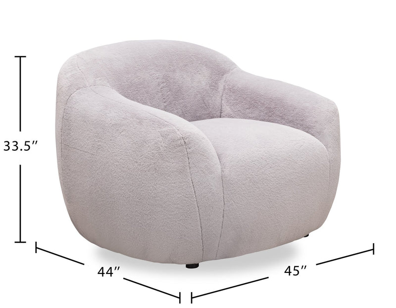 Hugz 45\" Fabric Accent Chair - Grey