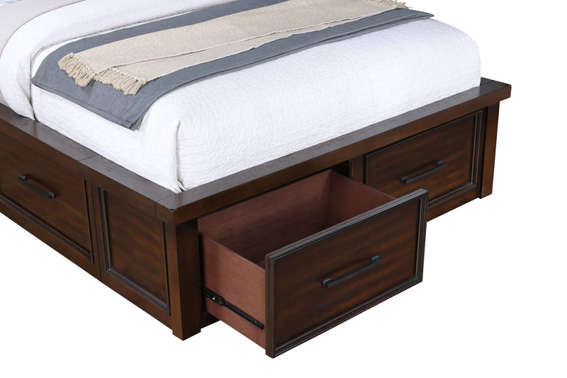 Sonoma Platform Storage Bed with Headboard & Frame, Mango Brown - Full Size