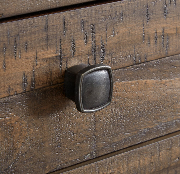 Edwin 64” Country Pine Sofa Table with Storage and Stool - Homestead Brown