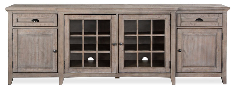 Wesley 90\" Traditional TV Stand with Storage and Cable Management for TVs up to 95\" - Dovetail Grey