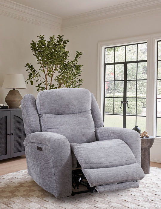 Atlantis 38\" Zero Gravity Fabric Power Reclining Chair with USB Port - Dove Grey
