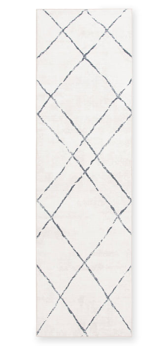 Selin Ivory Washable Runner Area Rug - 2’ x 7’
