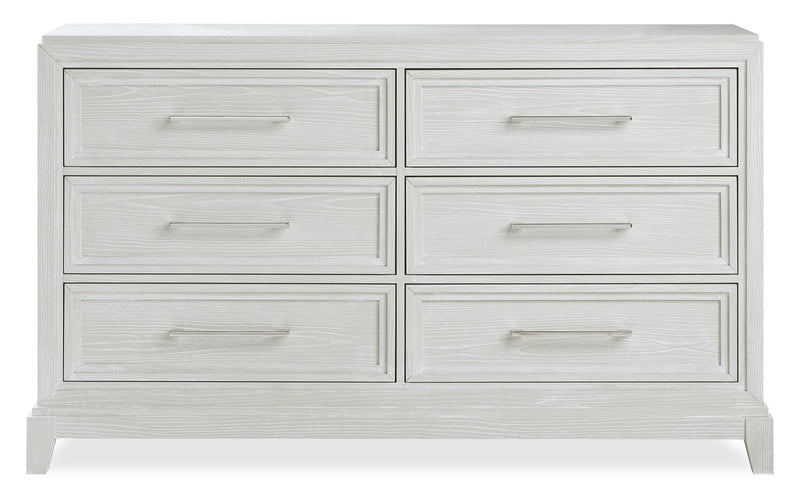 Vida Bedroom 6-Drawer Dresser, 66\"W x 40\"H - Sand