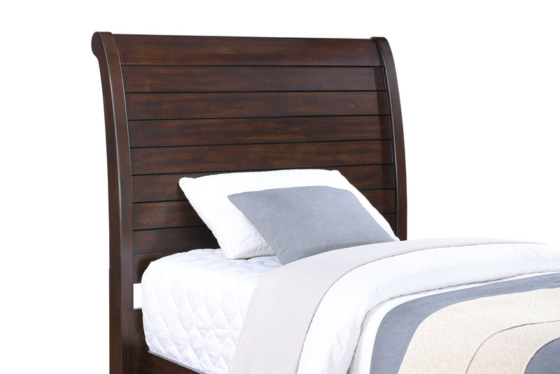 Sonoma Panel Bed with Headboard & Frame, Mango Brown - Twin Size