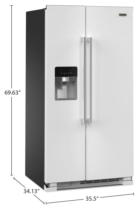 Maytag 36\" 25 Cu. Ft. Side-by-Side Refrigerator - White - MRSF4036PW
