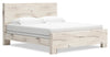["Derekson Panel Bed with Headboard & Frame, Rustic White - King Size"]