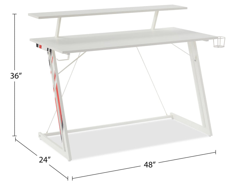 Sparta Gaming Desk - White