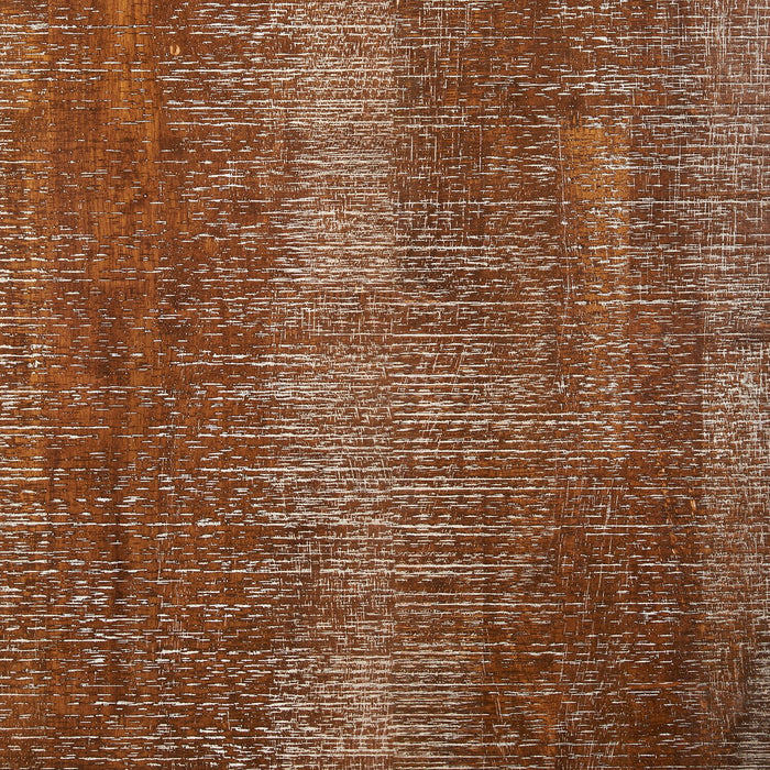 Parker Cabinet Bed with Memory Foam Mattress,  Weathered Brown - Queen Size