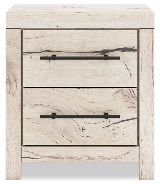 Derekson Bedside 2-Drawer Nightstand with USB Ports, 21.7\"W x 24.3\"H - Rustic White