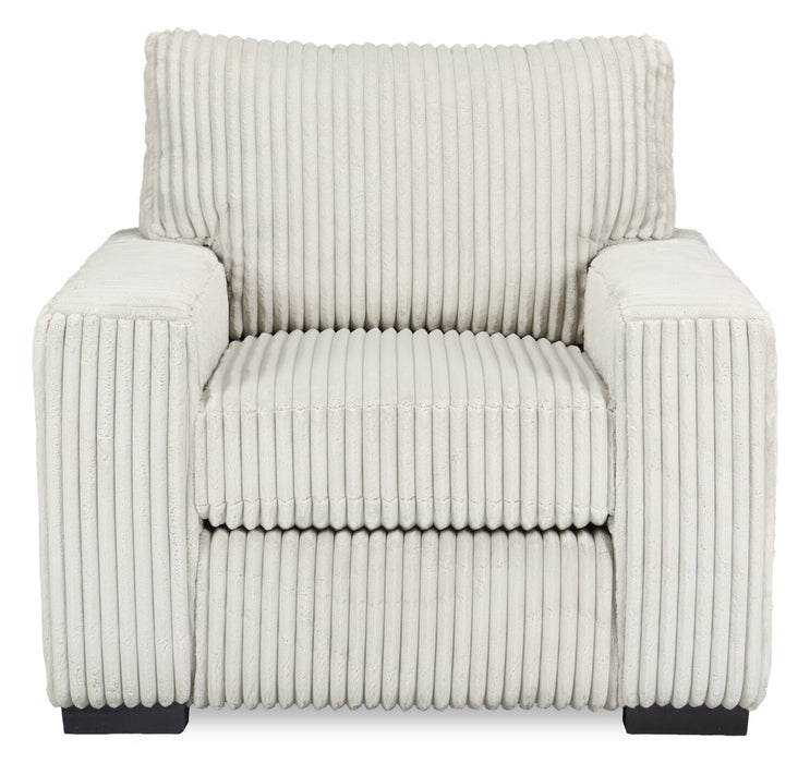 Willow 40\" Light Grey Fabric Chair with Track Arms and Reversible Seat and Back Cushions