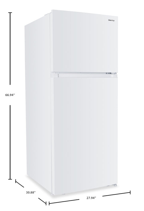 Danby 27” 18 Cu. Ft. Top Mount Refrigerator – White - DFF176B1WDB
