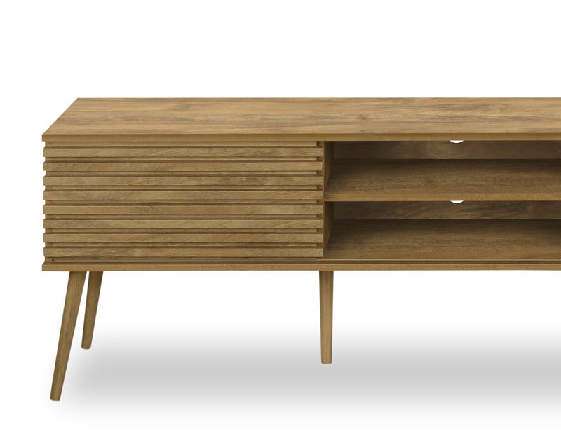 Gemma 72\" Rustic TV Stand with Storage and Cable Management for TVs up to 80\"- Brown