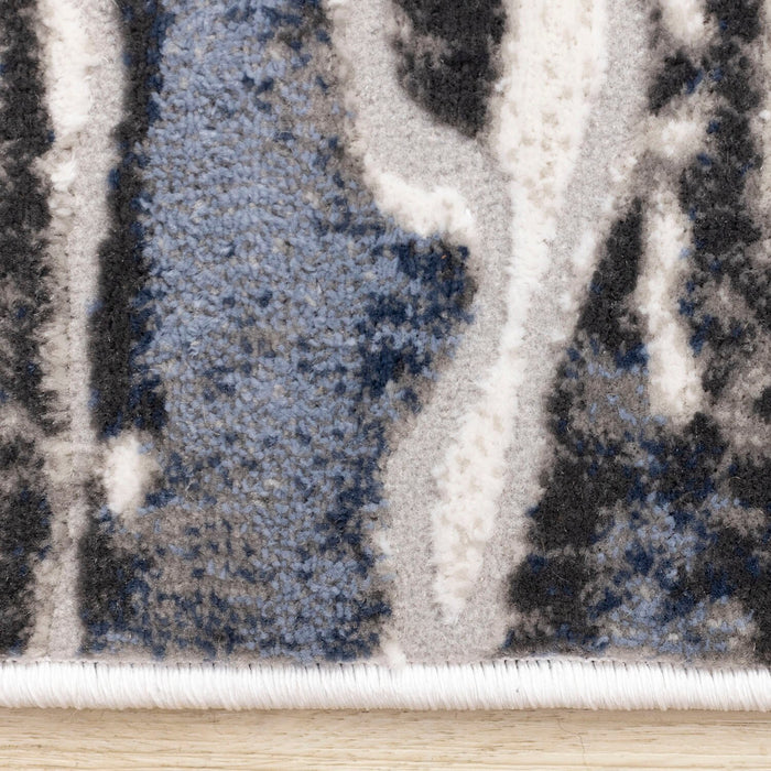 Linnie Blue Grey Area Rug - 5'3\" x 7'7\"