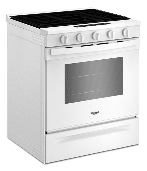 Whirlpool 30\" 5 Cu. Ft. Gas Range with Air Cooking - White - WSGS5030SW