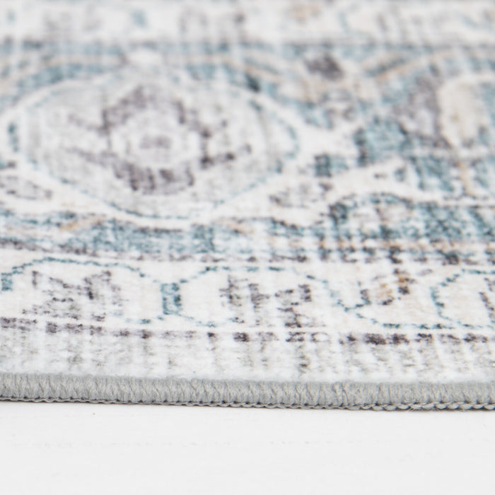 Melis Grey Washable Area Rug - 5’ x 7’