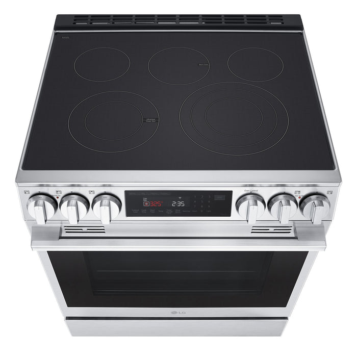LG 6.3 Cu. Ft. Smart Electric Range with Air Fry – Fingerprint Resistant Stainless Steel - LSEL6335XE 