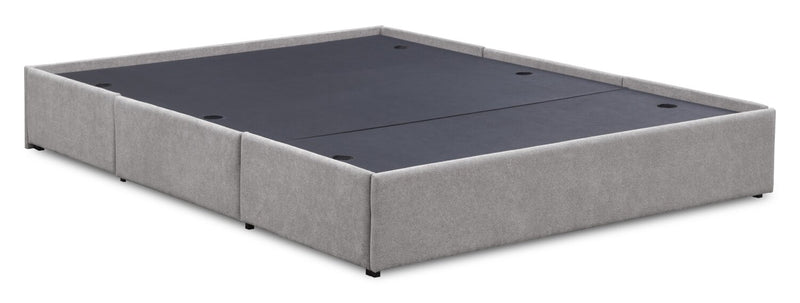 Amos Upholstered Storage Bed in Grey Fabric with Tufted Headboard & 3 Built-in Drawers - Full Size
