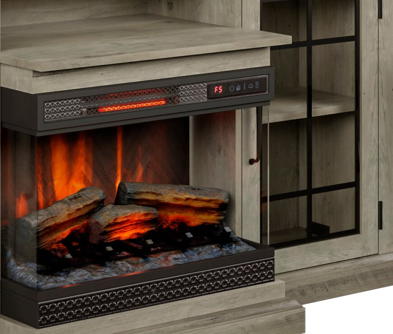 Manhasset 63\" Electric Fireplace TV Stand with Storage for TVs up to 70\" - Valley Pine