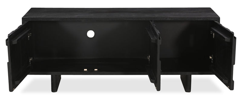 Abbot 60\" Modern TV Stand with Storage and Cable Management for TVs up to 80” - Black