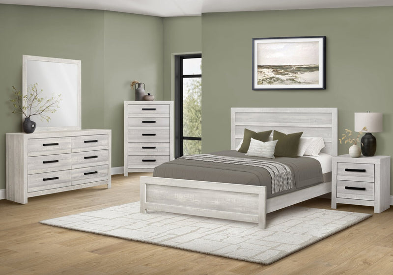 Aspen Bedroom 6-Drawer Dresser, 59\"W x 33\"H - Grey