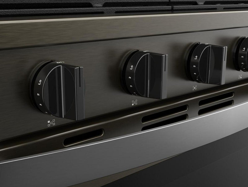 Whirlpool 5 Cu. Ft. Smart Gas Range with Air Fry and Self-Clean - Black Stainless Steel - WFGS7530RV