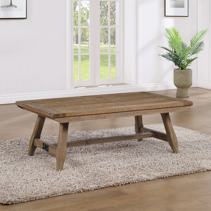 Cedar 48\" Rustic Coffee Table - Natural Pine