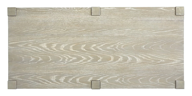 Clifford 60” Contemporary Solid Wood Coffee Table with Shelf and Casters - Calico Grey