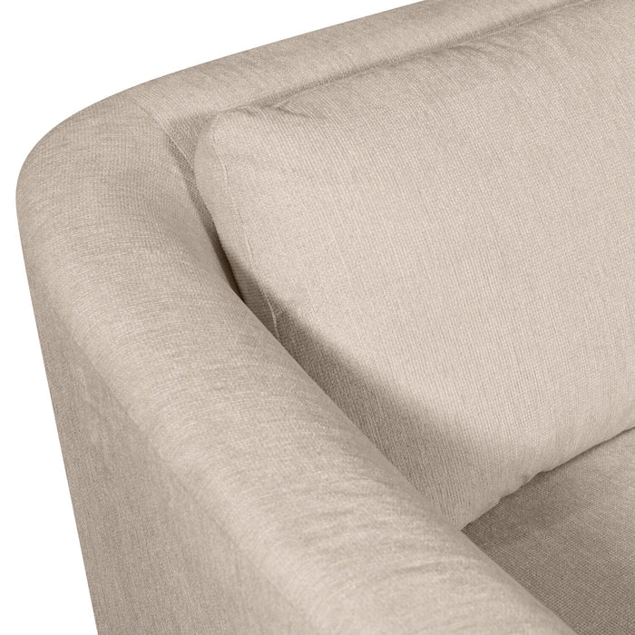 Envy 5-Piece Left-Facing Chenille Fabric Sleeper Sectional with Storage Chaise - Almond Beige