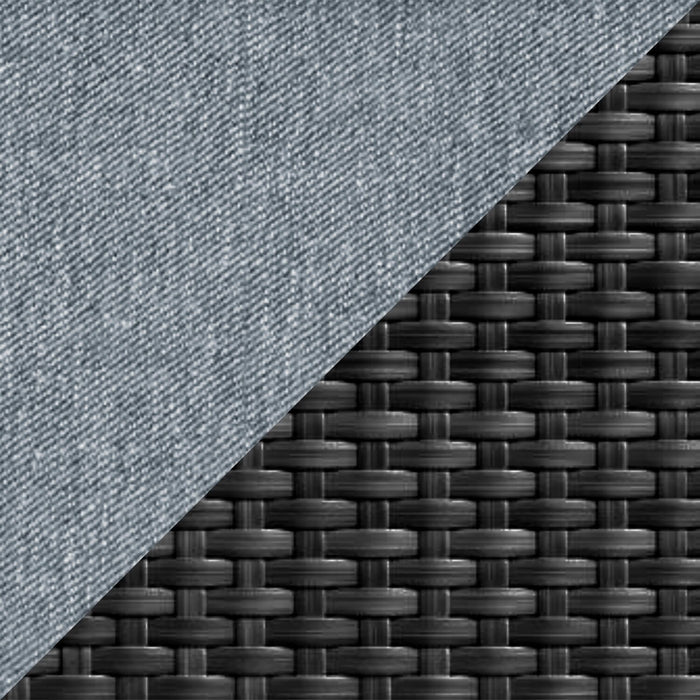 Kort & Co. Coco Outdoor Patio Egg Chair - Hand-Woven Resin Wicker, UV & Weather Resistant - Dark Grey/Grey