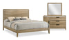 Sable 5pc Bedroom Set with Bed, Dresser & Mirror, Light Brown - King Size