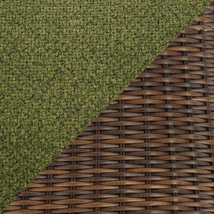 Tofino Outdoor Patio Loveseat - Resin Wicker, UV & Weather Resistant - Green/Brown/Black