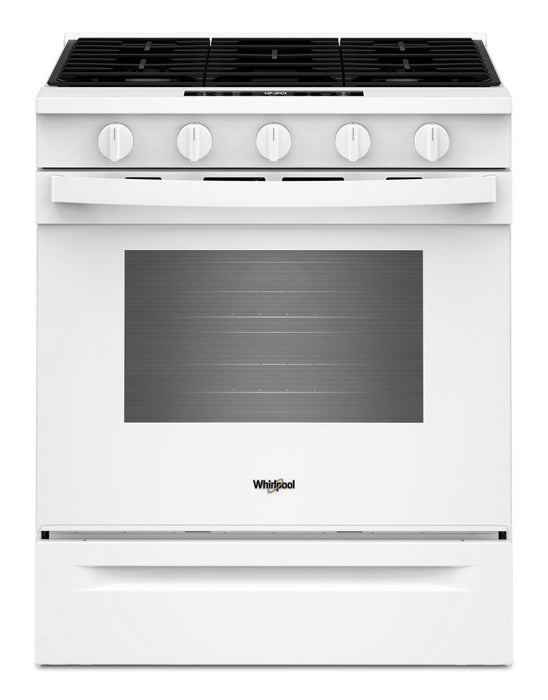 Whirlpool 30\" 5 Cu. Ft. Gas Range with Air Cooking - White - WSGS5030SW