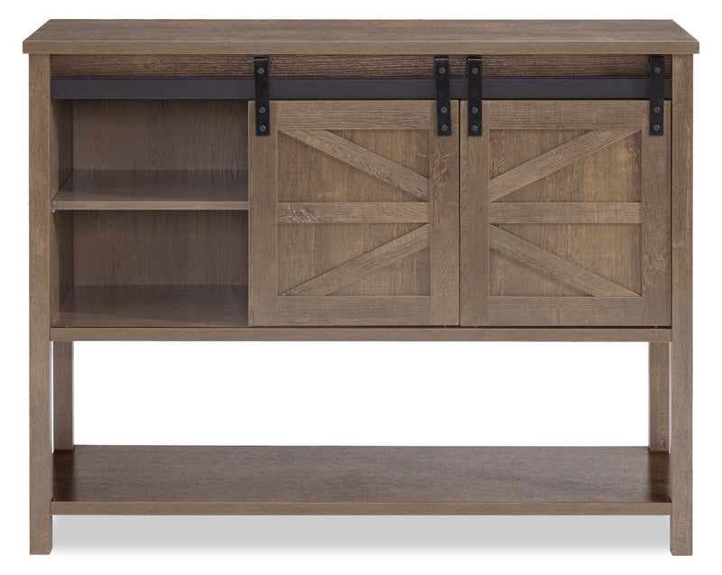 Corbin 47.25\" Accent Cabinet with Sliding Barn Doors - Walnut Oak