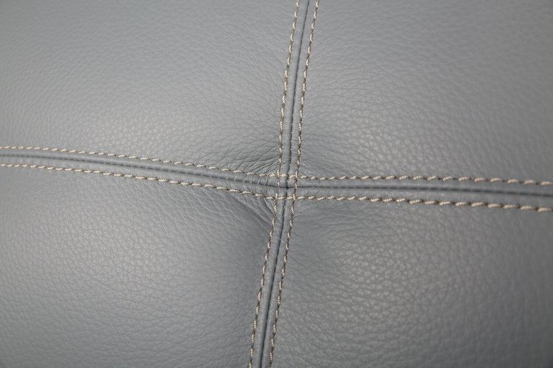 Geneva 3-Piece Genuine Leather Power Reclining Sectional with Power Headrests and USB Port - Pool Blue