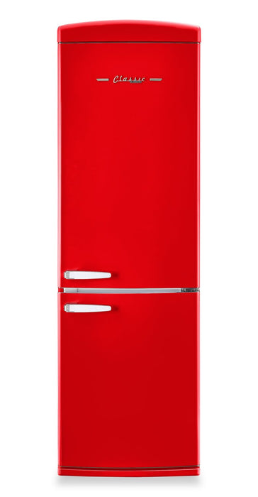 Classic Retro by Unique 24\" 12 Cu. Ft. Bottom-Freezer Refrigerator - Candy Apple Red - UGP-340L AC R