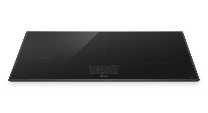 LG Studio 36\" 5-Burner Induction Cooktop with Flexible Cooking Zone - Black - CBIS3618BE