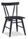 ["Remi Dining Chair with Curved Slat-Back - Black"]
