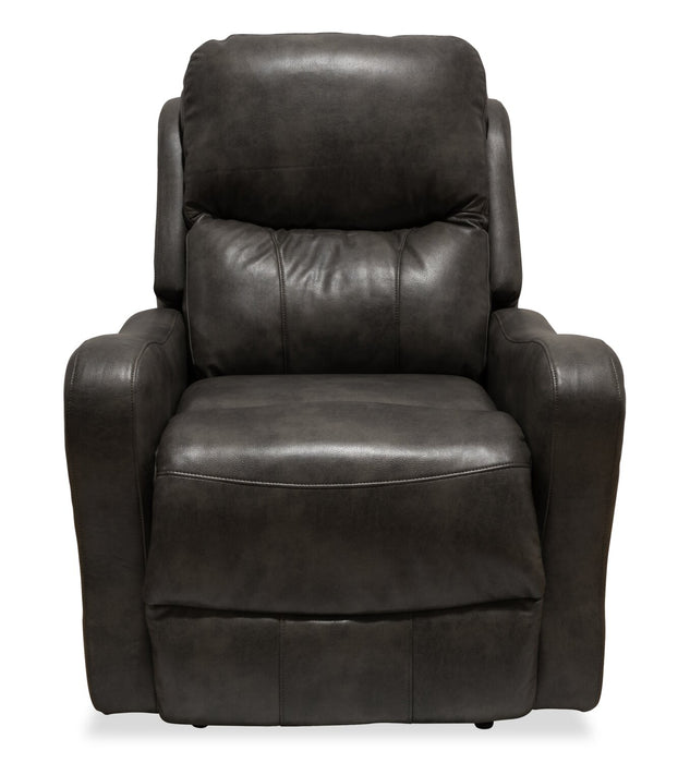Ellis 32\" Faux Leather Glider Reclining Chair – Grey 