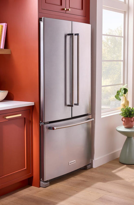 KitchenAid 36\" 20 Cu. Ft. Counter-Depth French-Door Refrigerator - Stainless Steel - KRFC136RPS