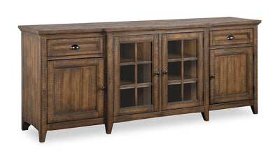 Wesley 80" Traditional TV Stand with Storage and Cable Management for TVs up to 85" - Toasted Nutmeg | Meuble pour téléviseur traditionnel Wesley de 80 po avec rangement et système de gestion des câbles