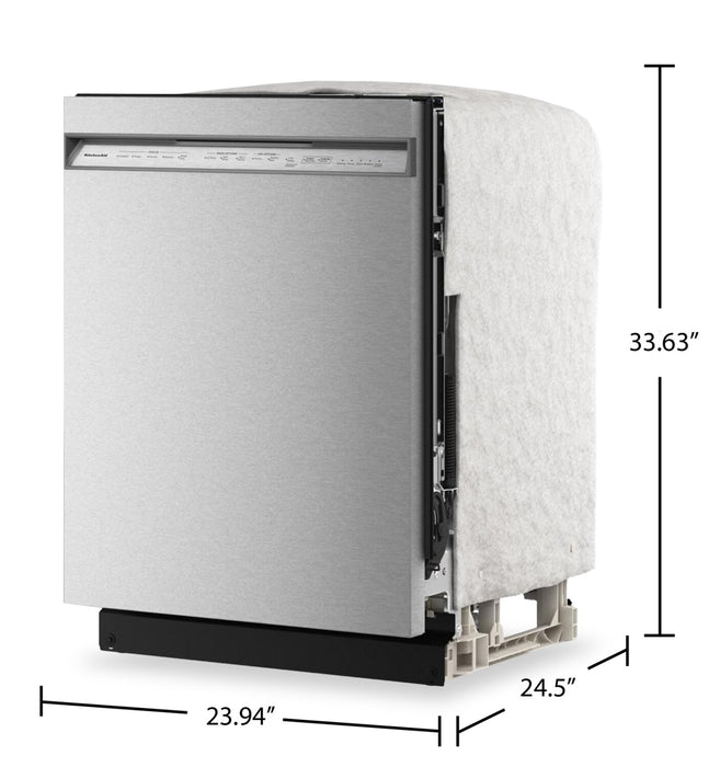 KitchenAid 24\" 41 dBA Dishwasher with Third Level Jet Rack – PrintShield Stainless - KDFS324SPS 