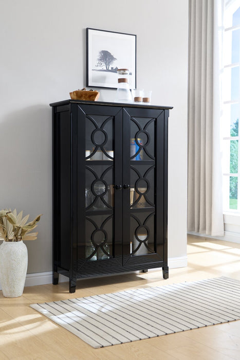 Stella 31.5\" Storage Accent Cabinet – Black