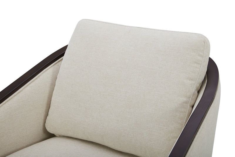 Dolce Swivel Accent Chair - Taupe