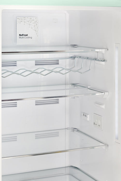 Classic Retro by Unique 24\" 12 Cu. Ft. Bottom-Freezer Refrigerator - Summer Mint Green - UGP-340L LG AC