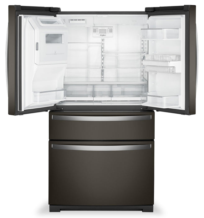 Whirlpool 36\" 26 Cu. Ft. French-Door Refrigerator - Black Stainless Finish - WRMF7736PV