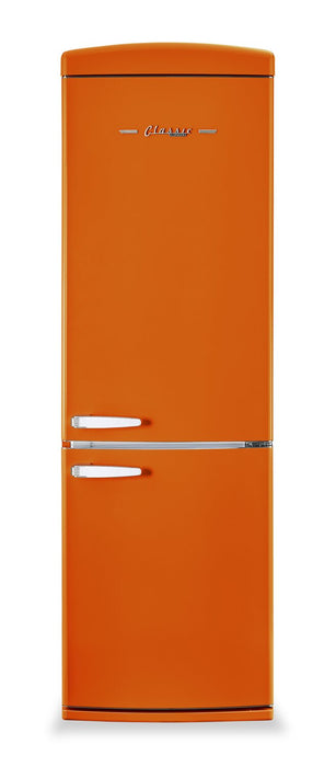 Classic Retro by Unique 24\" 12 Cu. Ft. Bottom-Freezer Refrigerator - Creamsicle Orange - UGP-340L O AC