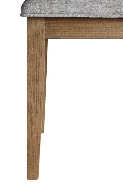 Lotus Dining Chair with Polyester Fabric, Wood, Slat-back - Natural