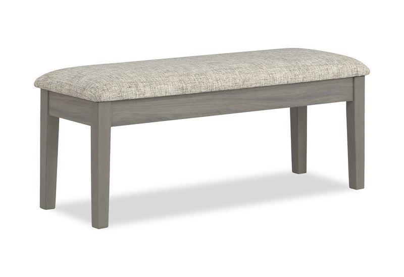 Cove 6pc Dining Table Set with Table, Bench & 4 Chairs, Storage Drawers, Melamine, 66\"W - Grey
