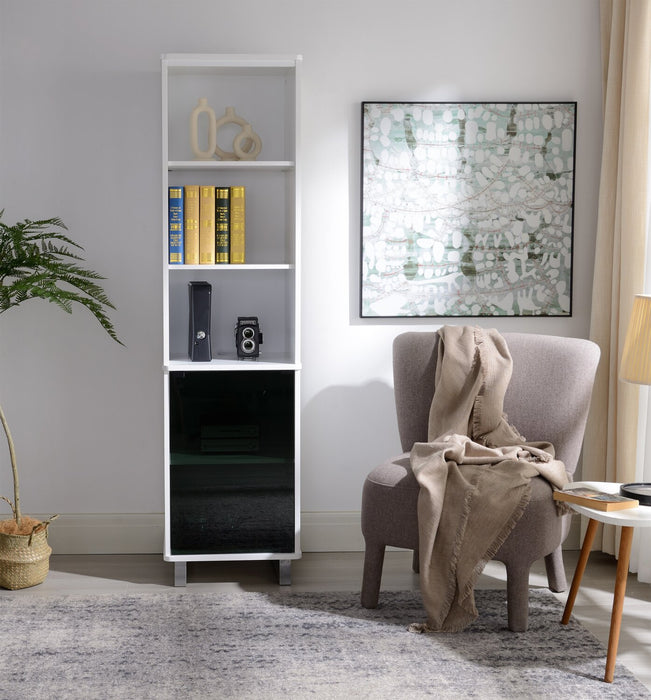 Ignatius 18.7\" Pier with Storage & Cable Management - White