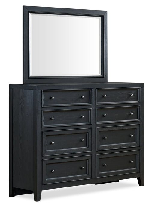 Casa Bedroom Dresser Mirror, Attachable, Wall Hanging, Wood - Black